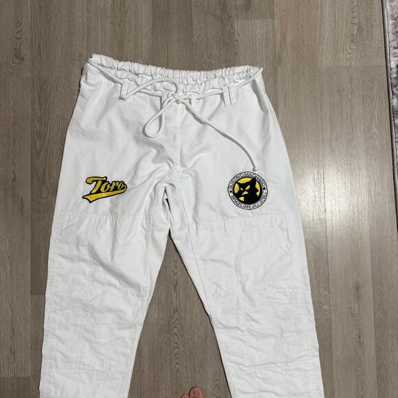 Toro Gustavo Machado White Cotton Brazilian Jiu Jitsu Pants Size A2H - Picture 2 of 13